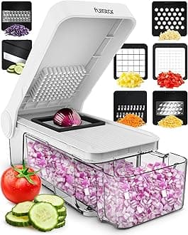 fullstarVegetable Chopper & Mandoline Slicer for Kitchen - Food Chopper with Container, Cheese Grater, Home Essentials & Kitchen Gadgets (7 in 1)