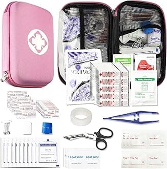 Pink First Aid Kit Backpacking Essentials Items Trauma Survival Kits for Outdoor