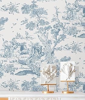 CiCiwind 16"x79" Blue Peel and Stick Wallpaper