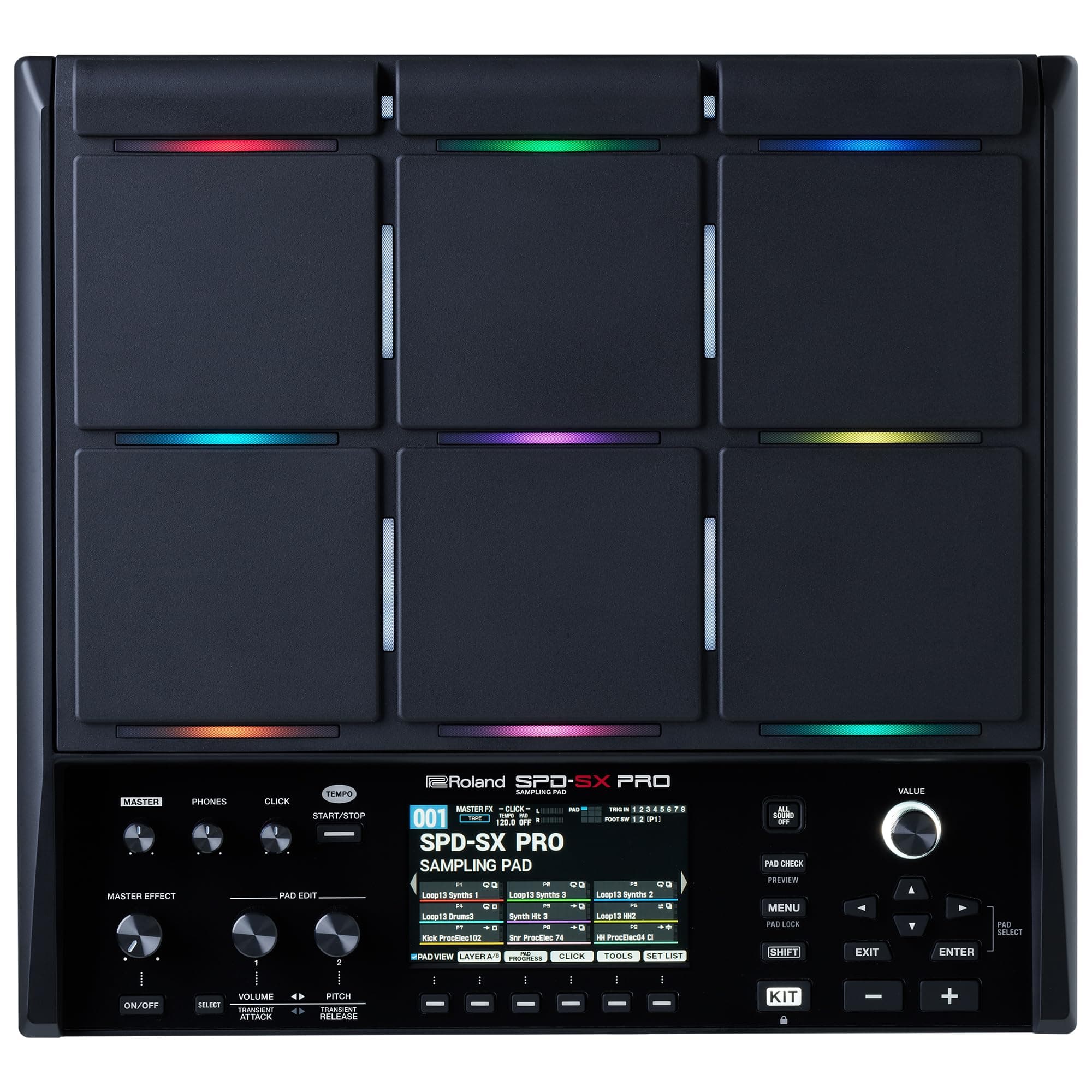 SPD-SX PRO Sampling Pad | The Flagship Sampling Pad for Drummers & Other Musicians | 9 Playing Surfaces, 8 External Trigger Inputs, Color Display, Customizable Pad LEDs, Onboard FX & More