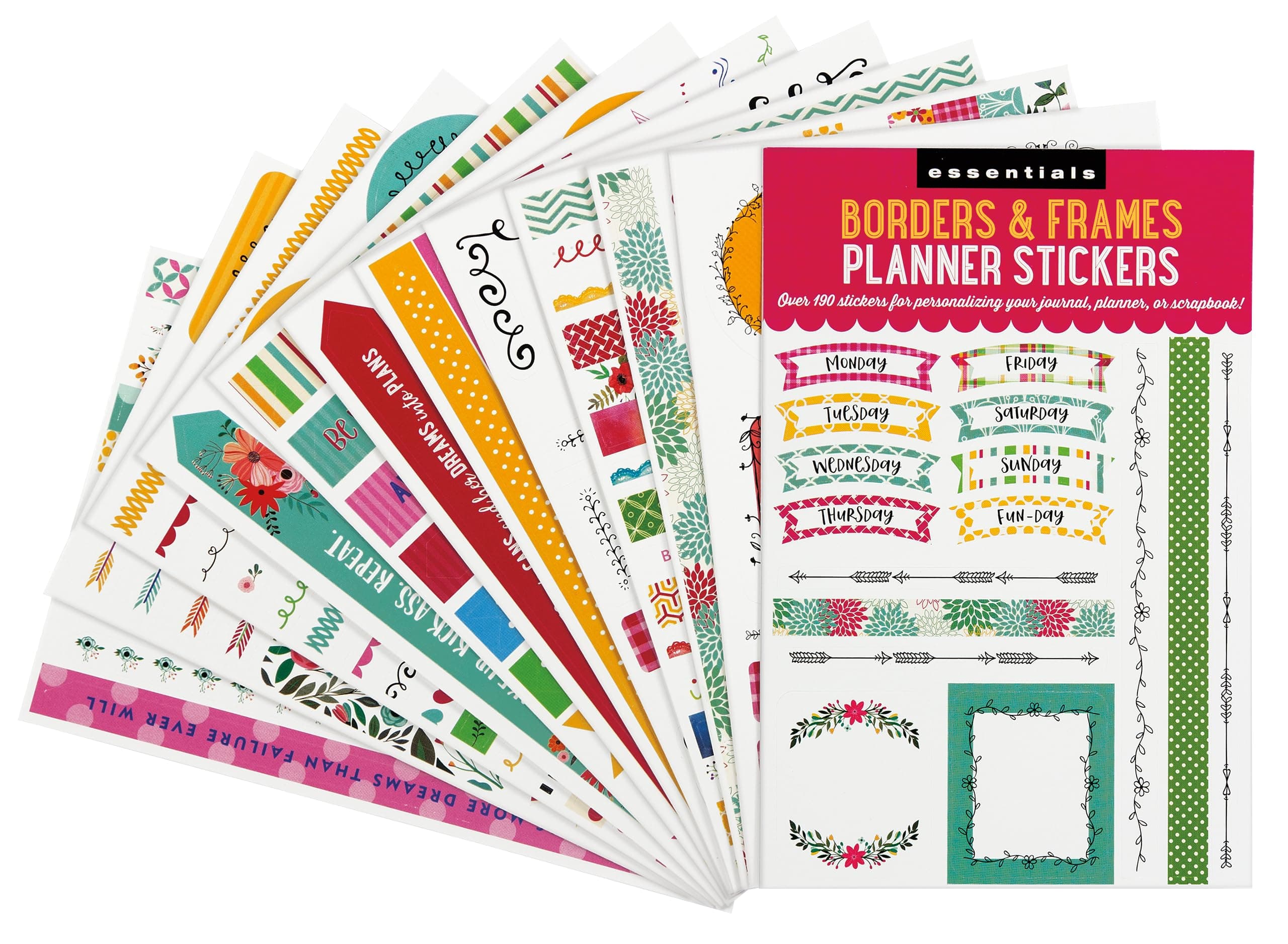Essentials Borders & Frames Planner Stickers (Over 190 stickers)