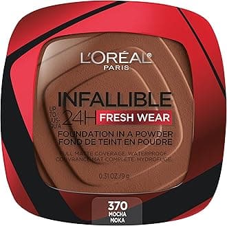 Makeup Infallible Fresh Wear Foundation in a Powder, Up to 24H Wear, Waterproof, Mocha, 0.31 oz. (Packaging May Vary)