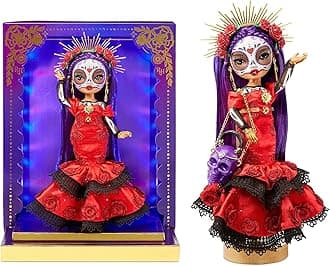 Rainbow High Dia De Los Muertos Maria 11" Doll with Calavera Purse and Light-Up Display
