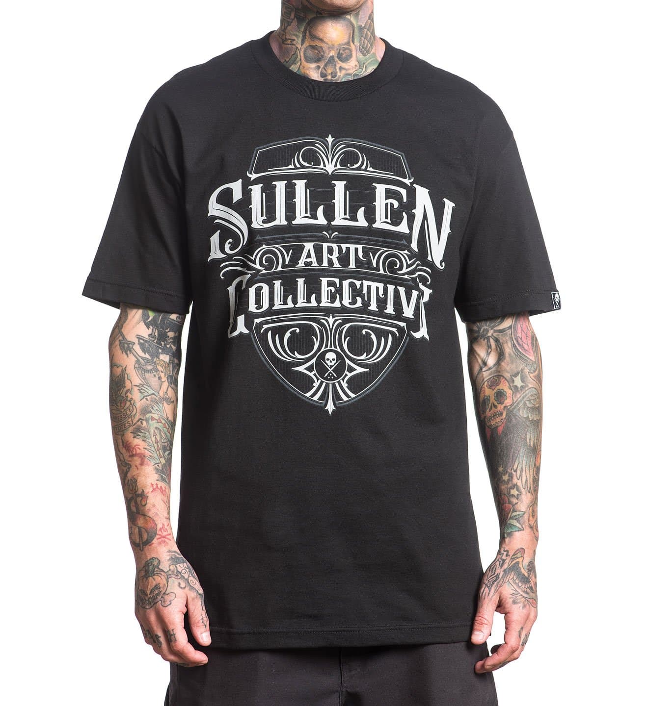 Sullen Crested Tees (2XLarge, Black)