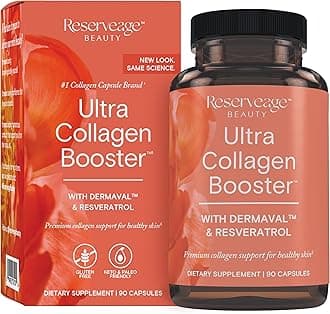 Beauty Ultra Collagen Booster | With Dermaval & Resveratrol | Premium Collagen Support For Healthy Skin | Gluten Free | Keto & Paled Friendly | 90 Capsules