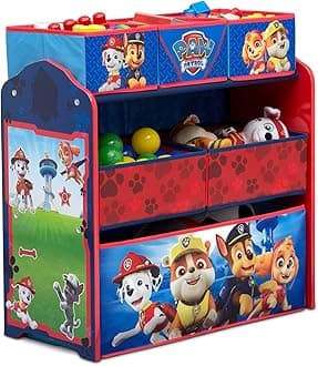 Delta Children 6 Bin Design And Store Toy Organizer - Greenguard Gold Certified, Nick Jr. Paw Patrol