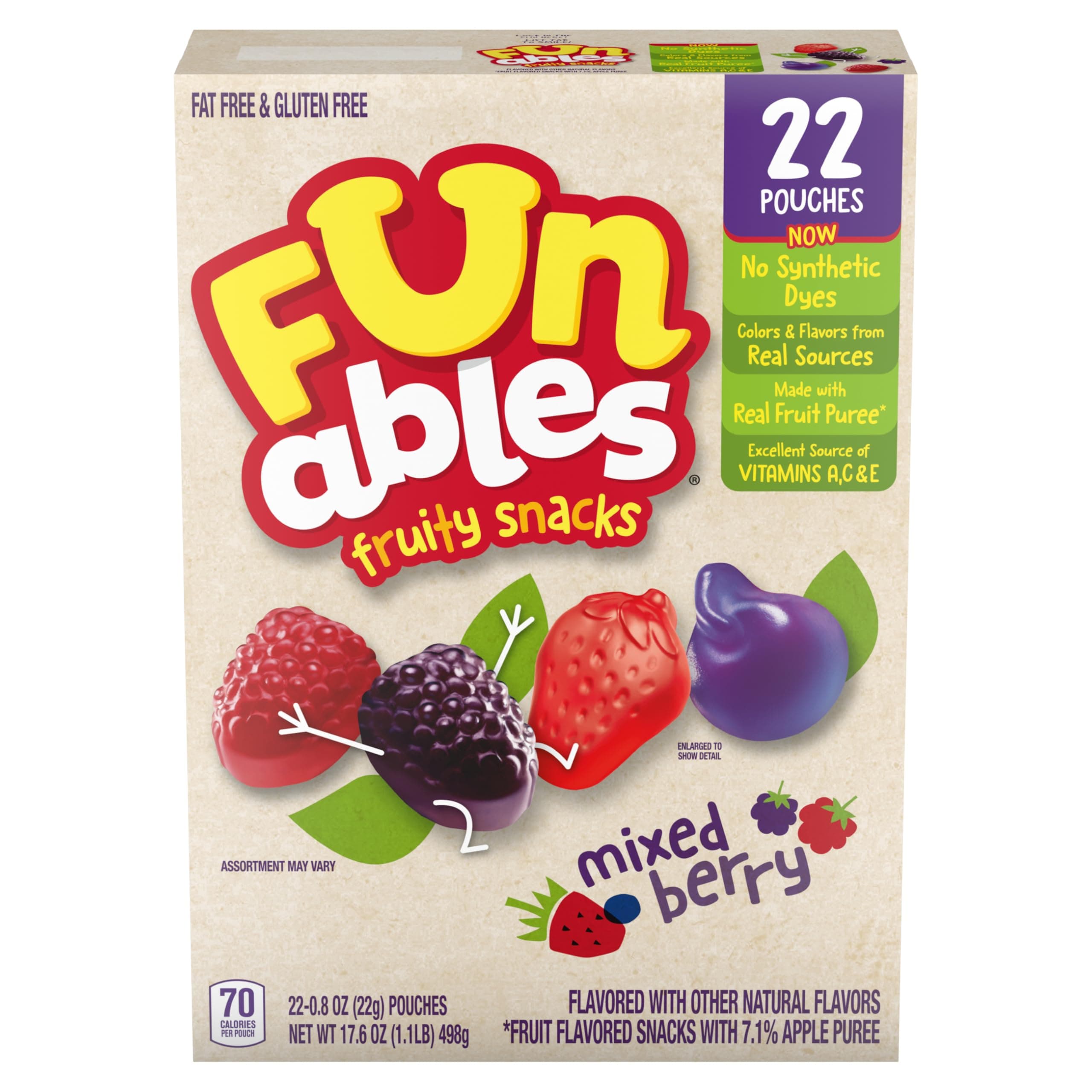 Fruit Snacks, Mixed Berry, 22ct