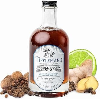 Double Spiced Falernum Syrup - Craft Cocktail Mixer - All Natural Complex Cocktail Bar Syrup for Tropical or Spiced Cocktails - Makes 17 Cocktails