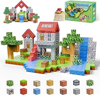 Dulsaera Magnetic Blocks-Build 110PCS Mine Magnet World Set Toys for Boys & Girls, T047
