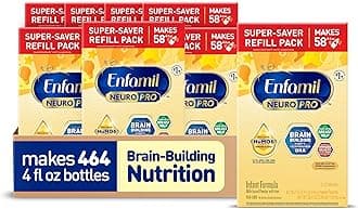 Enfamil NeuroPro Baby Formula, MFGM* 5-Year Benefit, Expert-Recommended Brain-Building Omega-3 DHA, Exclusive Immune Supporting HuMO6 Blend, Infant Formula Powder, Baby Milk, 36.4 Oz (Pack of 8)