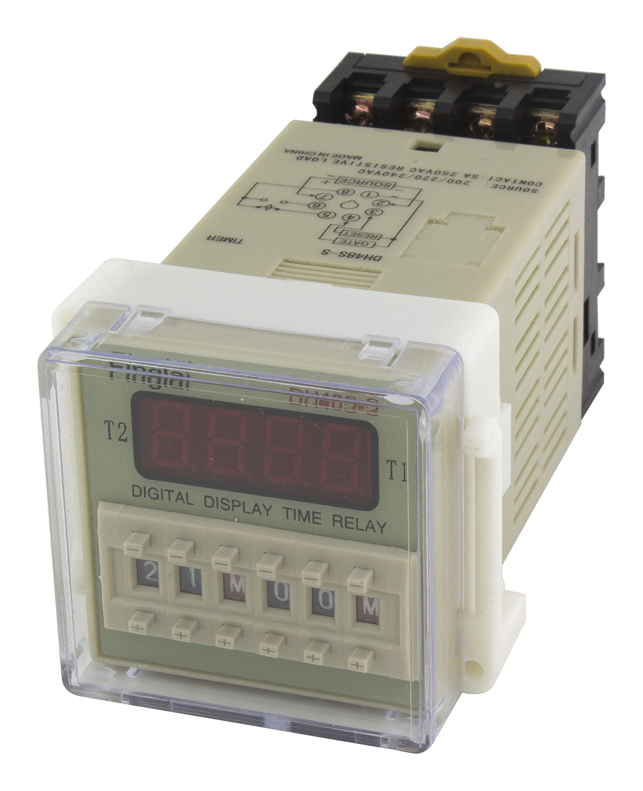 DH48S-S AC 220V repeat cycle SPDT time relay with socket DH48S series 220VAC delay timer with base