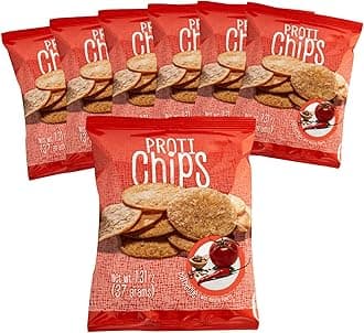 Proti-Thin Barbecue Proti Protein Chips, 14g Protein, Low Calorie, Low Carb, Low Fat, Sugar Free, High Fiber, No Gluten Ingredients, Healthy Snack Chips, 7 Single Serving Bags