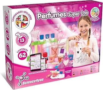 Science4you Super Perfume Making Kit for Kids 8+ Years Old - Make Your Own Perfumes for Girls + 13 DIY Crafts for Kids, Toys, Games and Gifts for Girls Age 8 9 10 11 12+