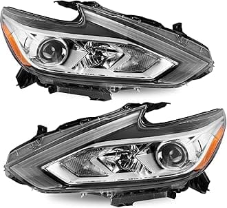 SOCKIR Headlight Assembly Compatible with 2016-2018 Nissan Altima without LED DRL Halogen Headlamp Passenger and Driver Side