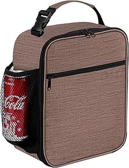 Lunch Box for Men - Reusable Lunch Bag Men Adult Women- Insulated Small LunchBox (Light Brown)