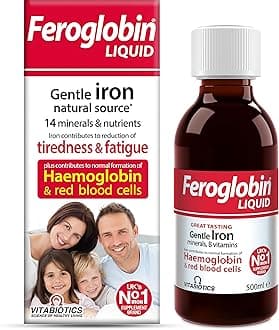 Feroglobin Gentle Iron and Nutrient Liquid, Reduce Tiredness & Fatigue Maintain Health, 500 ml