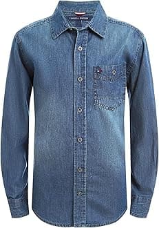 Tommy Hilfigerboys Maxwell Printed Denim Shirt Button Down Shirt