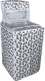 Classic® Top Load Washing Machine Cover Suitable for LG 7 Kg, 7.2 Kg, 7.5 Kg, 8 Kg (56cmsX56cmsX88cms, Black & White)