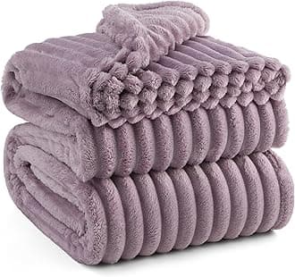 Bedsure GentleSoft Light Purple Fleece Blanket for Couch - Cozy Soft Blankets for Women, Cute Small Throws for Girls, 108x90 Inches