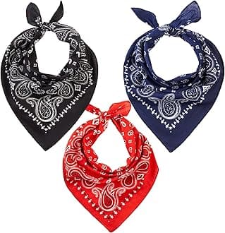 Bandana Scarf for Men and Women - Premium Cotton Stylish & Versatile Paisley Bandanas - Perfect Neck and Head Wear for Summer, Winter and Sports