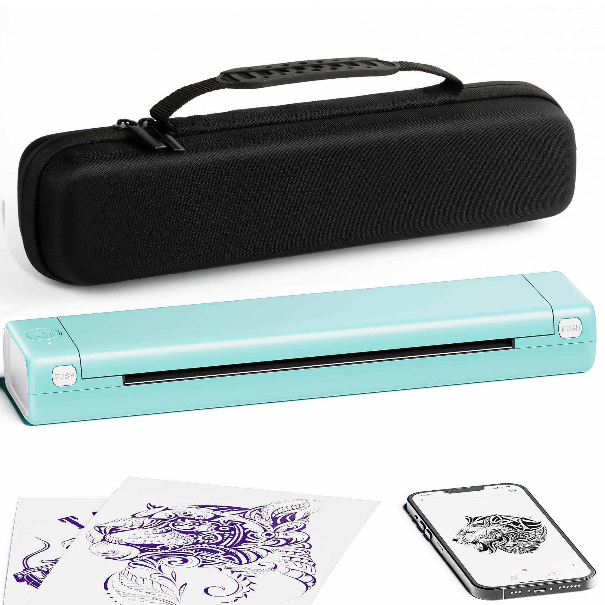 Phomemo M08F Thermal Printer, A4 Portable Bluetooth Mobile Printer, Inkless Printing Supports A4, Portable Printers For Laptops and Phone