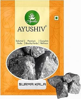 Ayushiv Surma Kala – Natural Black Surma – Pure Herbal Surma – Traditional Kala Surma (100 GM)