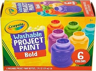 Crayola Washable Kids Paint (6ct), Assorted Bulk Paint Set for Kids, Essential Easter Basket Stuffer for Kids, Spring Craft & Art Supplies, Gift for Toddlers, Ages 3+