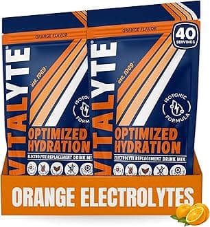 Natural Electrolyte Powder Drink Mix, Gluten Free, 40 2 Cup Servings Per Container (ORANGE-2PACK)