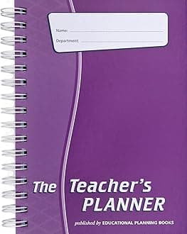 EDUCATIONAL PLANNING BOOKSThe Teachers Planner 2025-26 | (A5, 8 Periods) | Page-a-Day & Undated, with Dedicated Pages for Year Planning, Exams, Marking, Contacts, and more - Purple (TP7-P)