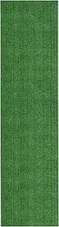 Ottomanson Evergreen Artificial Turf Runner Rug, 2'7" x 9'10", Green