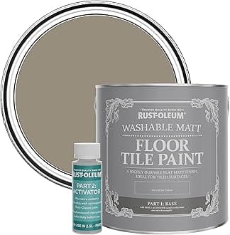 Rust-Oleum Brown Washable Matt Floor Tile Paint - Cocoa 2.5L