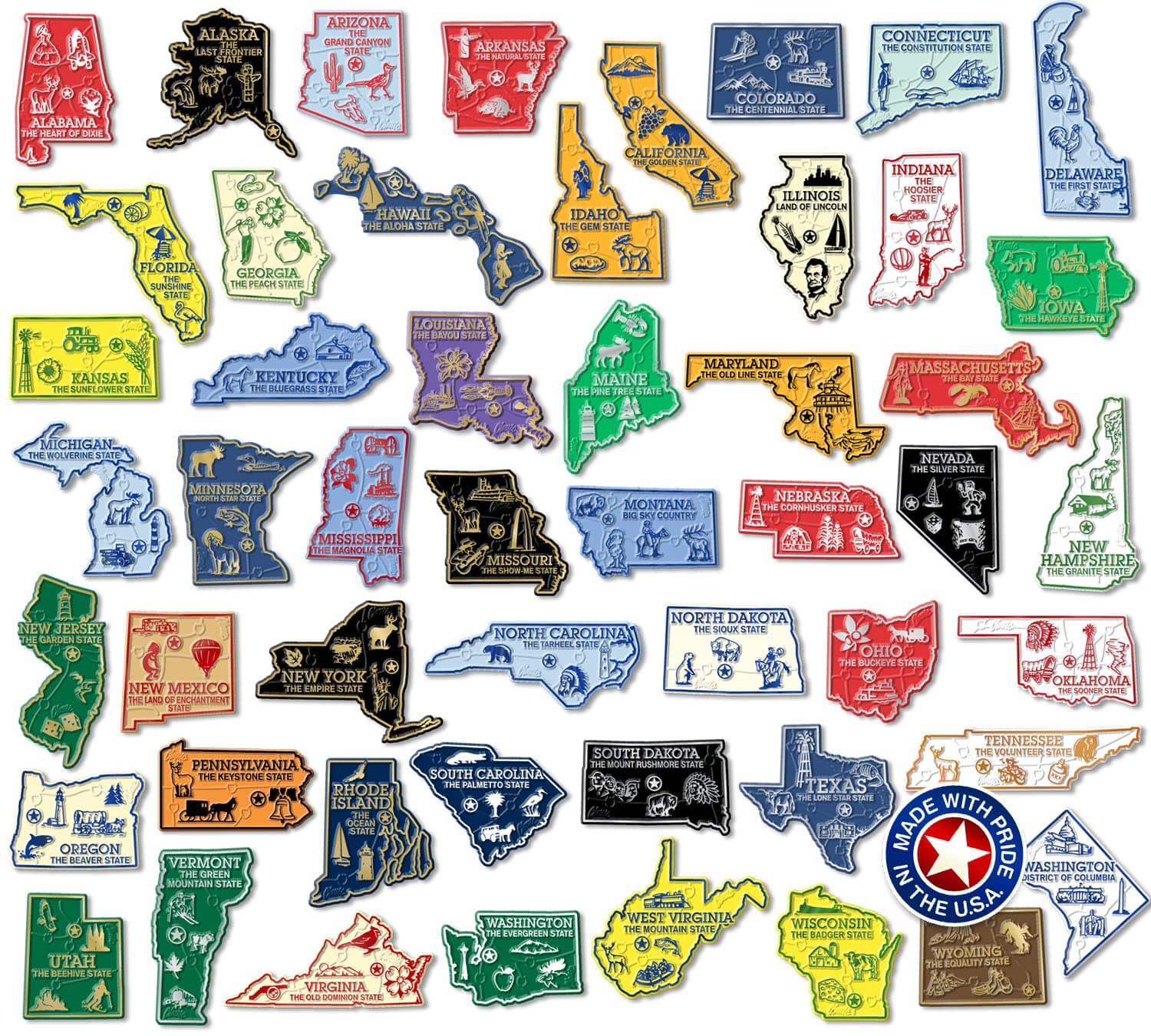 Complete State Map Magnet Collection