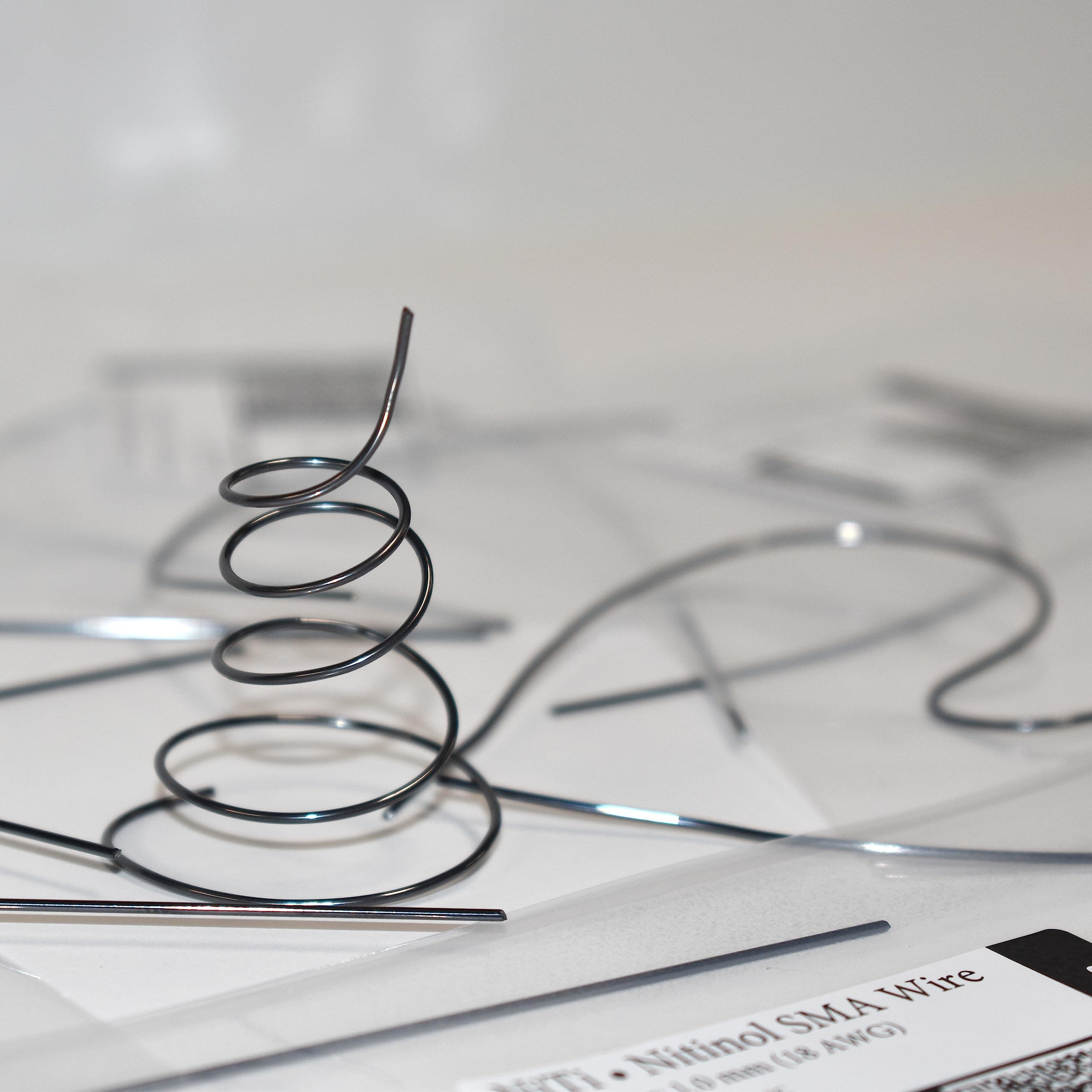 Nitinol SMA Shape Memory Alloy Muscle Wire Sample Pack 7 Different temperatures from -22F to 180F Activation.