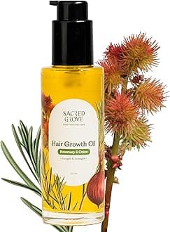 Rosemary & Castor Hair Growth Oil | Stimulates the Roots for Hair Growth | Suited For All Hair Types & Age Groups | 100 ml