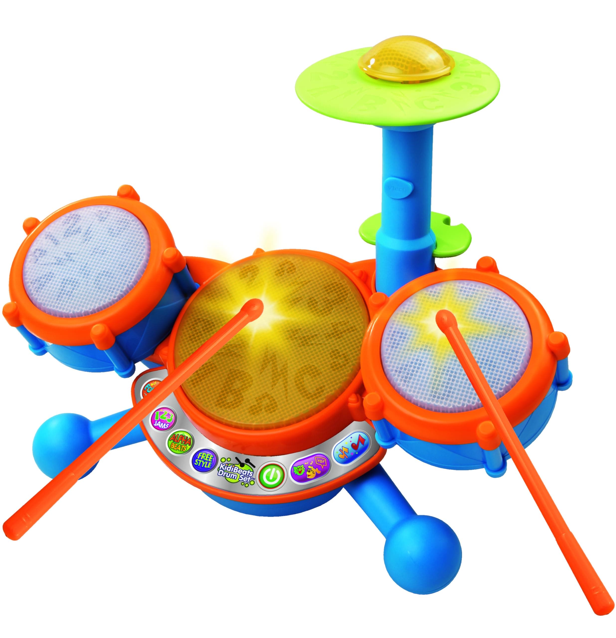 VTech KidiBeats Kids Drum Set, Orange