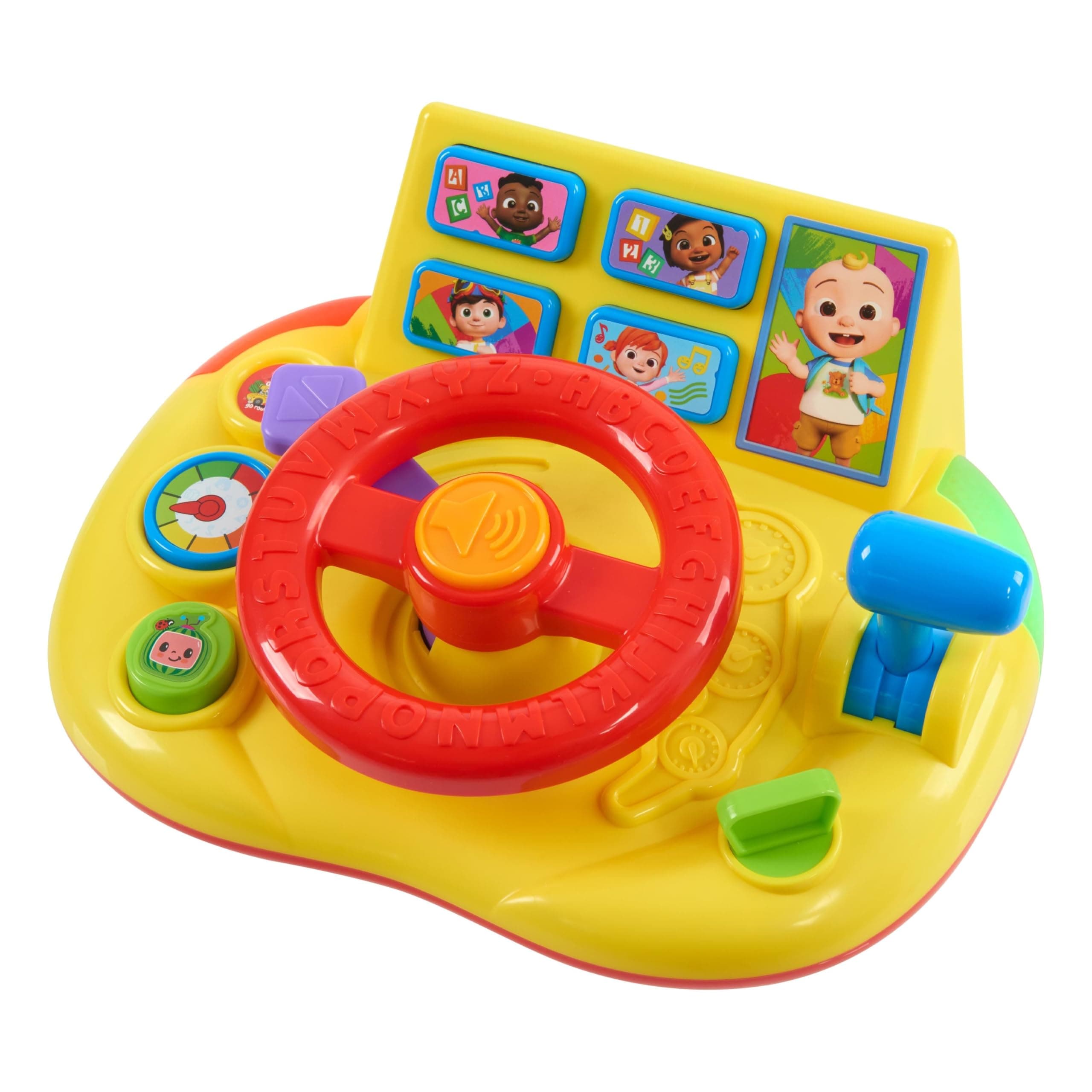 CoComelon Learning Steering Wheel with Lights and Sounds, Learning & Education, Batteries Included, Medium, Kids Toys for Ages 3 Up by Just Play