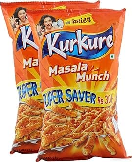 Kurkure Big Bazaar Combo - Snacks, Masala Munch Super Saver, 155G (Pack of 2) Promo Pack