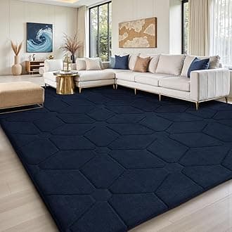 Sour Lemon Rugs Living Room 200x300,3D NavyBlue Area Rugs for Bedroom,Extra Large Rugs for living room,Machine Washable Anti Slip Short Pile Rug Carpets Mat for Kids Room Bedroom