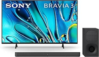 Sony 43 Inch 4K Ultra HD TV BRAVIA 3 LED Smart Google TV HT-S400 2.1ch Soundbar with Powerful Wireless subwoofer
