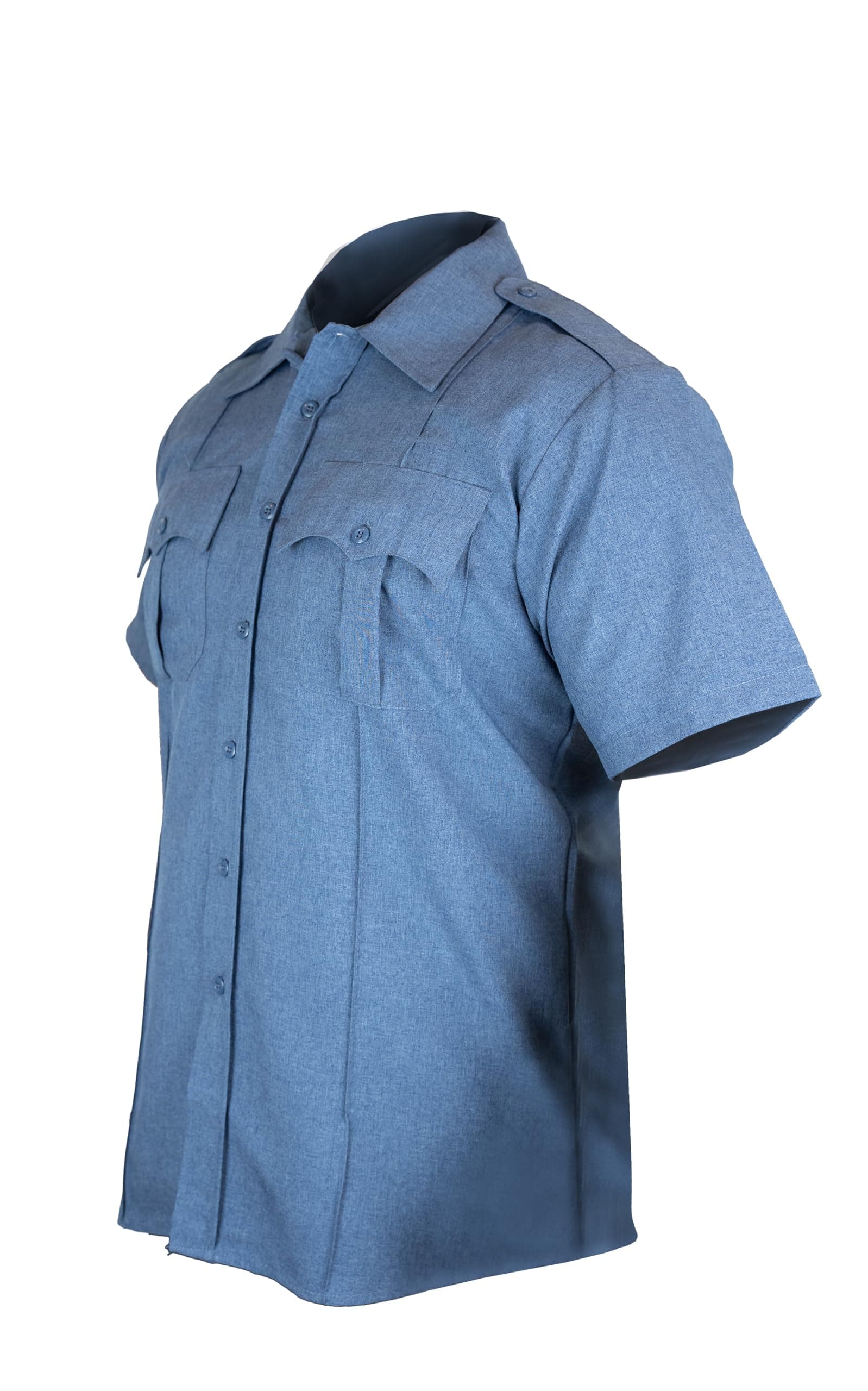 First Class 100% Polyester Short Sleeve Men's Uniform Shirt White