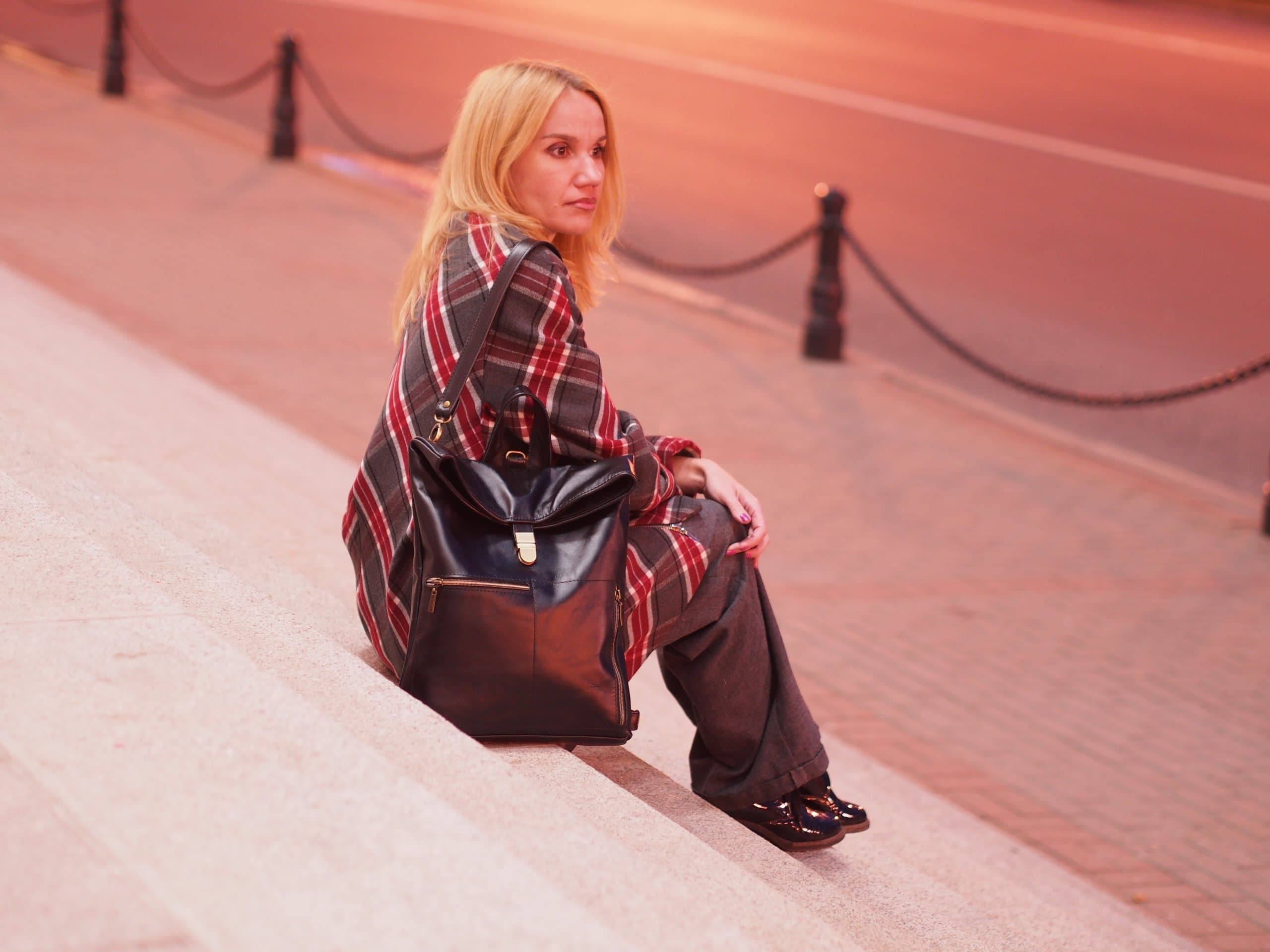 Black Leather Backpack, leather rucksack, School Backpack, Hipster Backpackwomens backpack, Lightweight backpack, leather bac kpack-purse