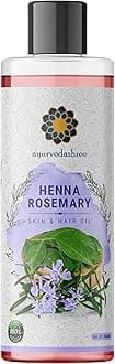 Henna Rosemary Hair Oil 200 ml, 6.76 fl oz with Neem, Shikakai, Bhringraj, Amla, Brahmi, Sesame, Olive & Sunflower Oils