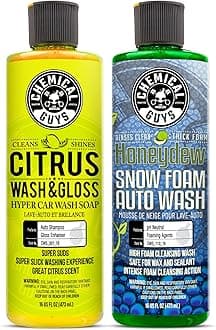 Citrus Wash & Gloss and Honeydew Snow Foam Foaming Car Wash Deep Cleaning & Maintenance Wash Combo Pack (2-16 oz. Bottles)
