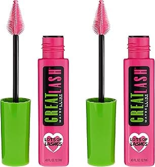 Maybelline New York Great Lash Lots Of Lashes Washable Mascara, Blackest Black, 2 oz