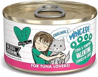 Best Feline Friend (B.F.F.) Tuna & Pumpkin Valentine with Tuna & Pumpkin in Gravy Cat Food , 3oz Can (Pack of 24)