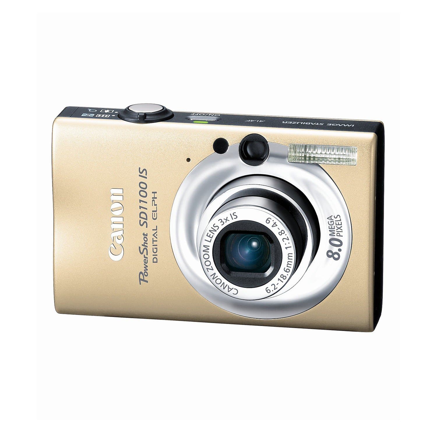 Canon PowerShot SD1100IS 8MP Digital Camera with 3x Optical Image Stabilized Zoom (Gold)