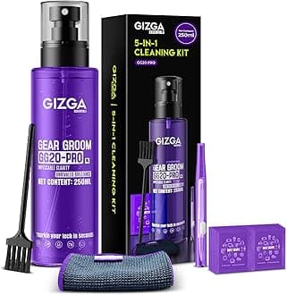 Gizga Essentials Gz-Ck-102 Professional Cleaning Kit (Plush Micro-Fiber Cloth, 170Ml Antibacterial Cleaning Solution)