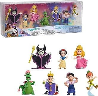 Disney100 Years of Enchantment Celebration Collection Limited Edition 7-piece Figure Pack, Kids Toys for Ages 3 Up by Just Play