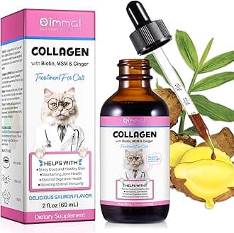 Collagen for Cats, Cat Collagen Liquid Drops, Liquid Collagen for Cats with B...