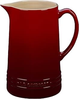 Le Creuset Stoneware Pitcher, 1.6 qt., Cerise